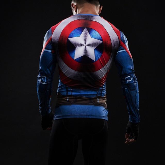 2019 Marvel 3D Men T-Shirt Long Sleeve Fitness
