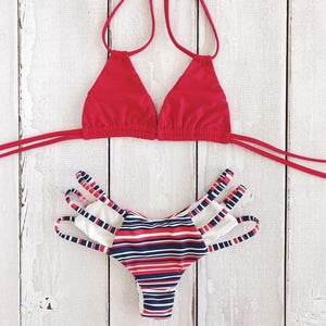 2019 Colorful Women Push Up Swimsuit Bandage Bikini Set