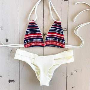 2019 Colorful Women Push Up Swimsuit Bandage Bikini Set