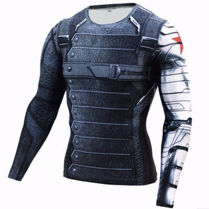 2019 Colorful Marvel 3D Men T-Shirt Long Sleeve Fitness