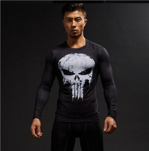 2019 Colorful Marvel 3D Men T-Shirt Long Sleeve Fitness