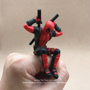 2019 Disney Marvel X-Men Deadpool 2 Action Figure Sitting Posture Model- Red